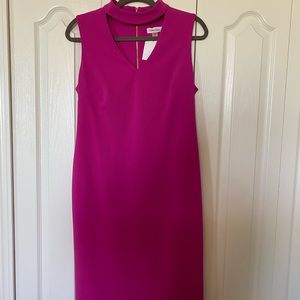 Calvin Kline Pink choke collar dress NWT- Sz10
